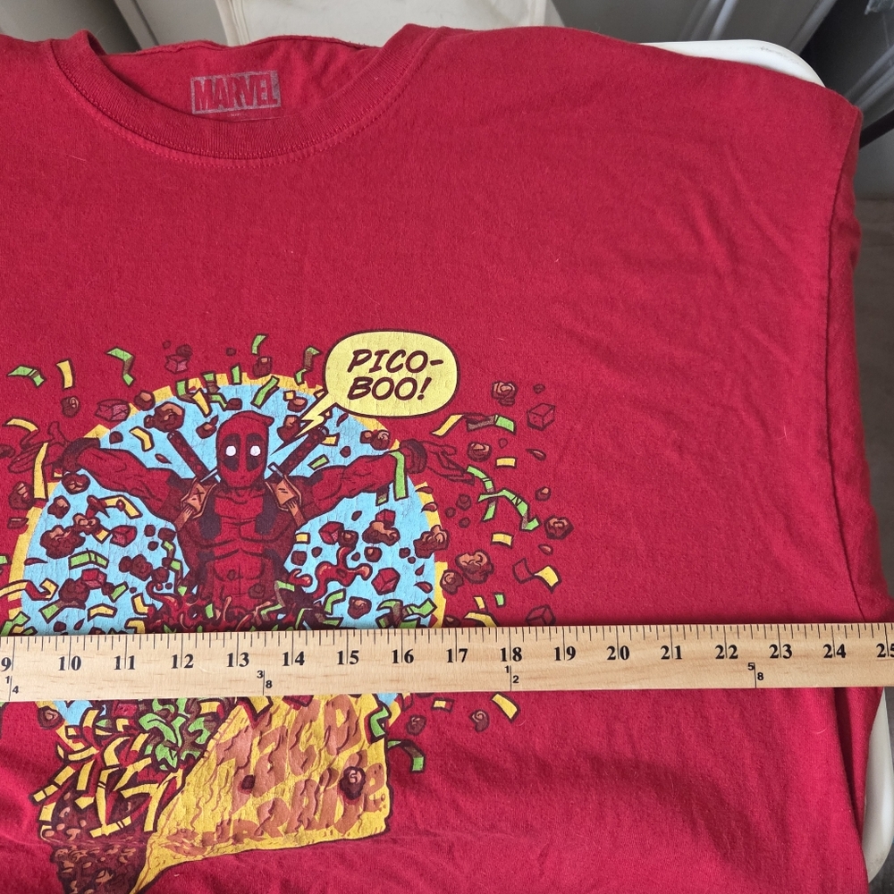 Marvel X Dead Pool Shirt Mens Short Sleeve "Taco Surprise" Graphic Logo Sz 2XL - Picture 4 of 9